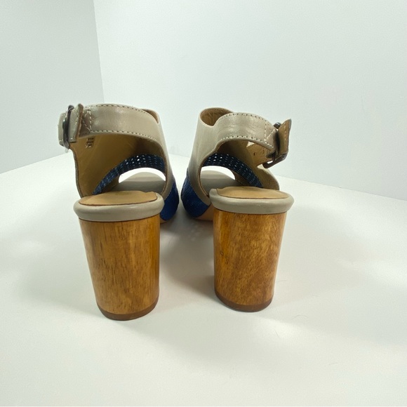 Anthropologie Nina Payne 8.5 9 Slingback Sandal Lina Heels Blue Leather EU 39 - Picture 6 of 11